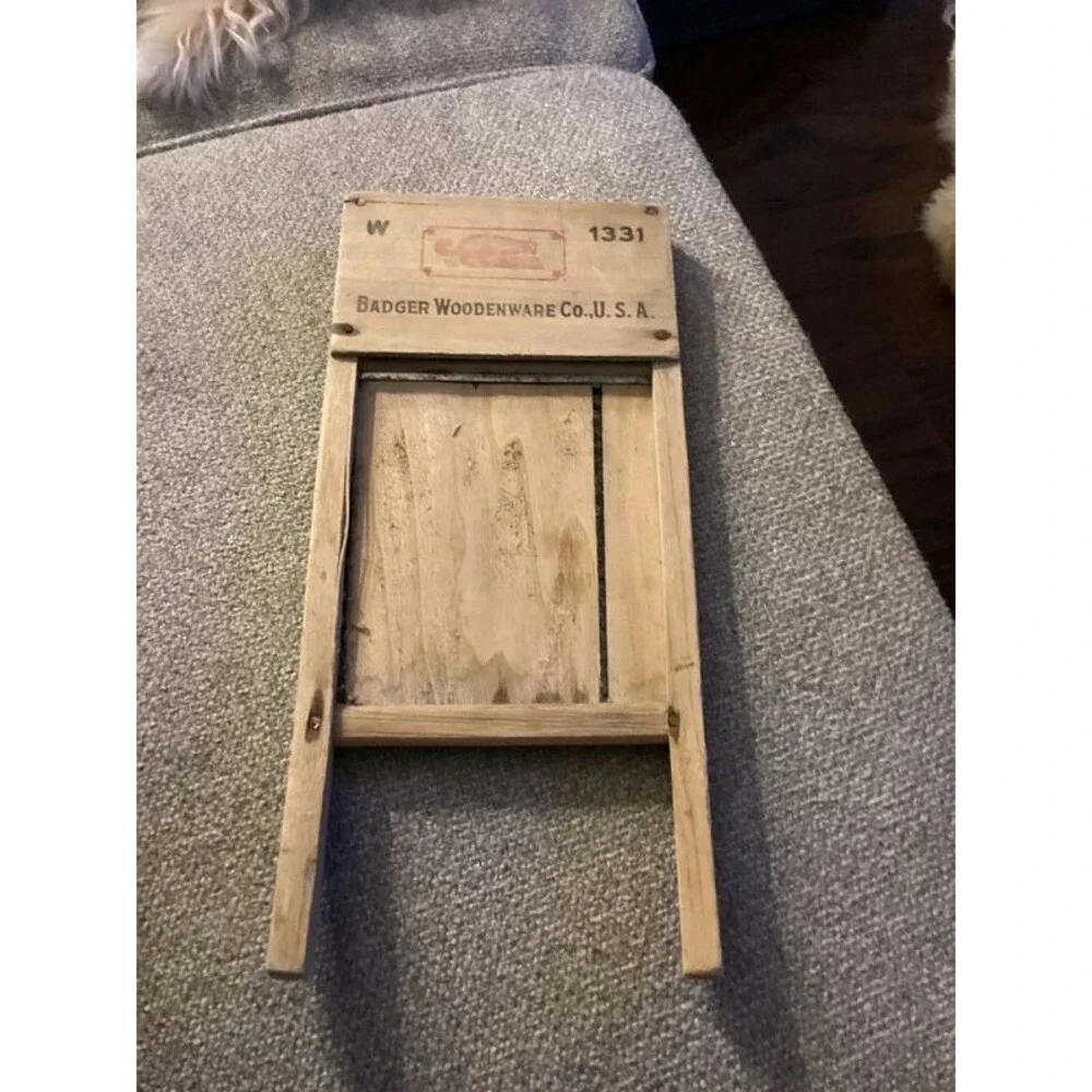 Small Wooden Washboard with ZIP advertising